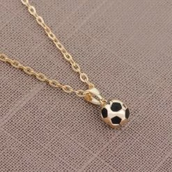 Alternative view of Fashion Favorite Ketting Met Voetbal Hanger - Goudkleurig - 45 + 5 Cm