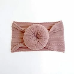 Alternative view of Merkloos Baby Haarbandjes Met Donut (0-2 Jaar) - Roestbruin Zand Beige