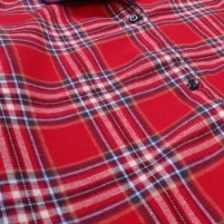 Alternative view of La V La-V Flanel Pyjama Set Voor Meisjes Met Geruit Patroon Rood 152-158