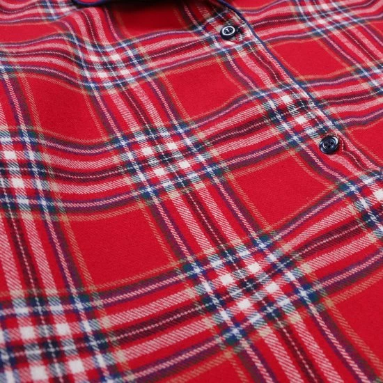 La V La-V Flanel Pyjama Set Voor Meisjes Met Geruit Patroon Rood 152-158 4 La V La-V Flanel Pyjama Set Voor Meisjes Met Geruit Patroon Rood 152-158 - Afbeelding 2
