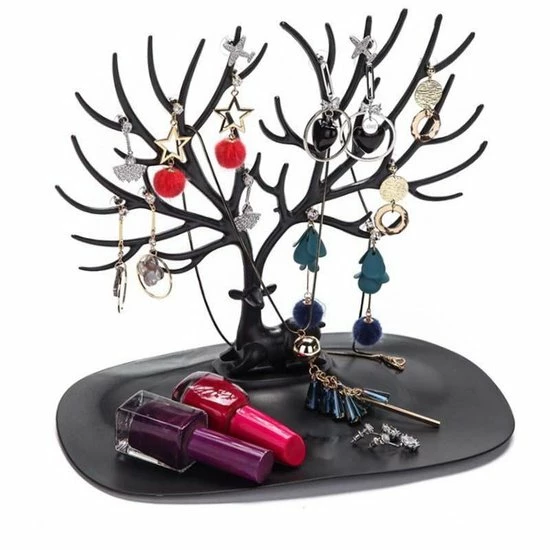 WiseGoods Luxe Sieradenrekjes - Sieradenhouder Boom Display - Sieraden - Armbanden, Kettingen & Ringen Organiseren - Zwart 4 WiseGoods Luxe Sieradenrekjes - Sieradenhouder Boom Display - Sieraden - Armbanden, Kettingen & Ringen Organiseren - Zwart - Afbeelding 2