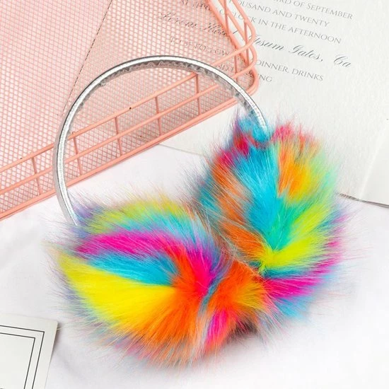 Merkloos Oorwarmer Fluffy Power | Kind | Hoofdband | Oorwarmer Muts | Haarband 4 Merkloos Oorwarmer Fluffy Power | Kind | Hoofdband | Oorwarmer Muts | Haarband - Afbeelding 2