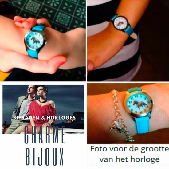 Horloge-Paard-Licht Roze-Leer-Met Paard Ketting-Extra Batterij-Charme Bijoux 8 Horloge-Paard-Licht Roze-Leer-Met Paard Ketting-Extra Batterij-Charme Bijoux - Afbeelding 6