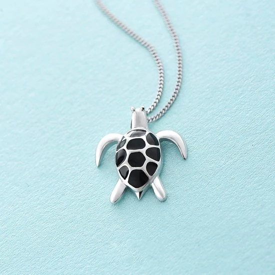 Little Rabbit Ketting Meisje - Schildpad - Zilver 5 Little Rabbit Ketting Meisje - Schildpad - Zilver - Afbeelding 3