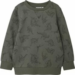 NAME IT NMMVIMO LS AOP SWEAT BRU N Jongens Trui - Maat 98