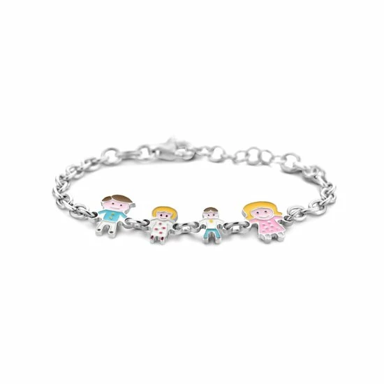 Cataleya Jewels Zilveren Armband Vader, Moeder, Zoon En Dochter 3 Cataleya Jewels Zilveren Armband Vader, Moeder, Zoon En Dochter