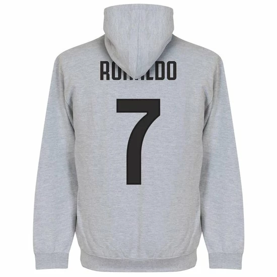 Retake Ronaldo 7 Script Hooded Sweater - Grijs - Kinderen - 140 4 Retake Ronaldo 7 Script Hooded Sweater - Grijs - Kinderen - 140 - Afbeelding 2