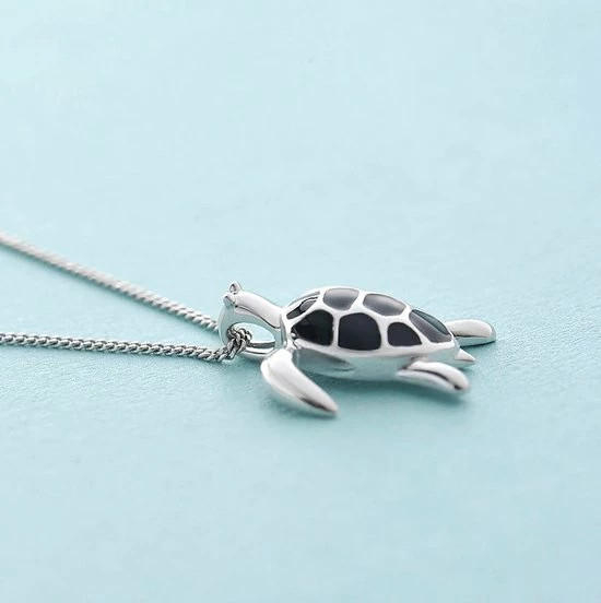 Little Rabbit Ketting Meisje - Schildpad - Zilver 4 Little Rabbit Ketting Meisje - Schildpad - Zilver - Afbeelding 2
