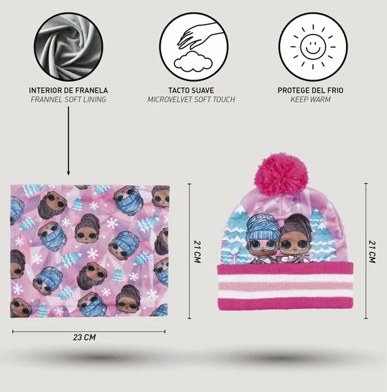 L.o.l. Surprise! Winterset Meisjes Acryl Roze 3-delig One-size 7 L.o.l. Surprise! Winterset Meisjes Acryl Roze 3-delig One-size - Afbeelding 5
