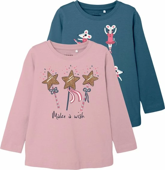 NAME IT NMFVEEN 2P LS TOP LL Dames T-shirt - Maat 110 3 NAME IT NMFVEEN 2P LS TOP LL Dames T-shirt - Maat 110