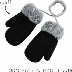 Cutiesz Handschoenen Baby/peuter - Leeftijd 0 T/m 2 Jaar – Zwart