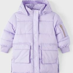 NAME IT NMFMUSO LONG PUFFER JACKET CAMP Meisjes Jas - Maat 80