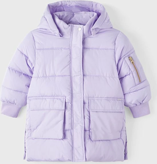 NAME IT NMFMUSO LONG PUFFER JACKET CAMP Meisjes Jas - Maat 80 3 NAME IT NMFMUSO LONG PUFFER JACKET CAMP Meisjes Jas - Maat 80