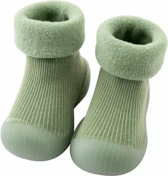 Baby-slofje.nl Fleece Anti-slip Schoentjes - Sok Sloffen - Eerste Loopschoentjes Van Baby-Slofje - Effen Groen - Maat 24/25 3 Baby-slofje.nl Fleece Anti-slip Schoentjes - Sok Sloffen - Eerste Loopschoentjes Van Baby-Slofje - Effen Groen - Maat 24/25