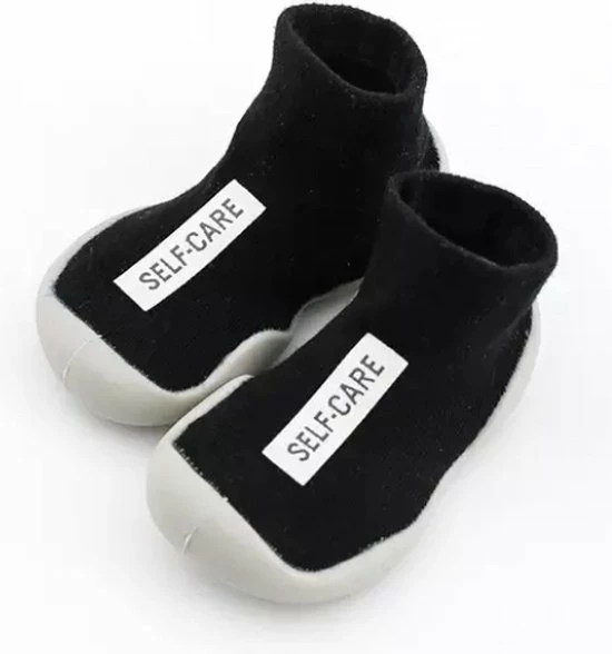 Selfcare Baby Eerste Schoen | Anti Slip Babyschoen | Zachte Rubber Zool | 14.5 Cm - Zwart 3 Selfcare Baby Eerste Schoen | Anti Slip Babyschoen | Zachte Rubber Zool | 14.5 Cm - Zwart