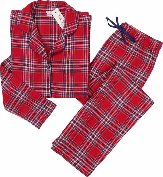 La V La-V Flanel Pyjama Set Voor Meisjes Met Geruit Patroon Rood 152-158 5 La V La-V Flanel Pyjama Set Voor Meisjes Met Geruit Patroon Rood 152-158 - Afbeelding 3