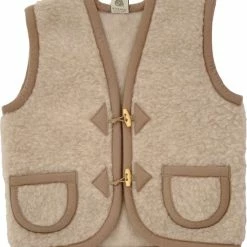 Alwero Unisex Gilet "Alpen Junior 100% Wol" Beige - Maat 116/122 -JACK & JONES JUNIOR winkel 550x600 4