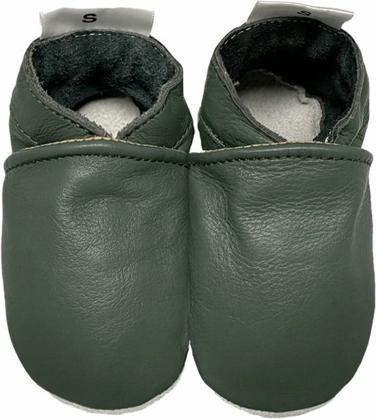 BabySteps Babyslofjes Plain Green Maat 20/21 3 BabySteps Babyslofjes Plain Green Maat 20/21