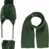 Kitti 3-Delig Winter Set | Muts Met Fleecevoering - Sjaal - Handschoenen | 1-4 Jaar Jongens | K22160-10-01 | Green 1 Kitti 3-Delig Winter Set | Muts Met Fleecevoering - Sjaal - Handschoenen | 1-4 Jaar Jongens | K22160-10-01 | Green -JACK & JONES JUNIOR winkel 550x612 2