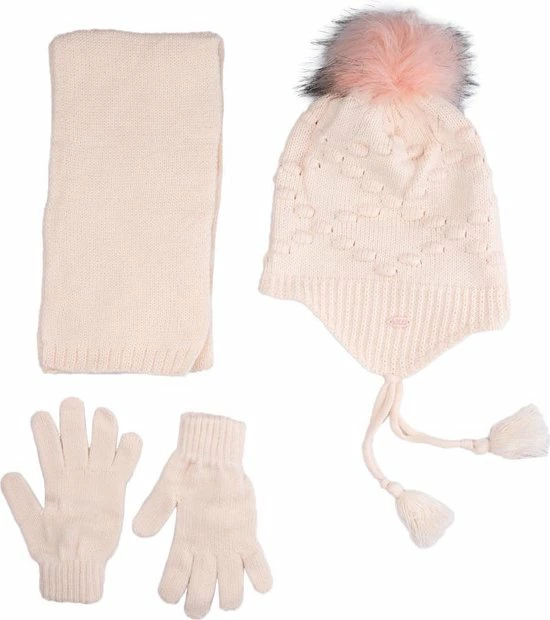 Kitti 3-Delig Winter Set | Muts (Beanie) Met Fleecevoering - Sjaal - Handschoenen | 4-8 Jaar Meisjes | Diamant-01 (K2170-01) 3 Kitti 3-Delig Winter Set | Muts (Beanie) Met Fleecevoering - Sjaal - Handschoenen | 4-8 Jaar Meisjes | Diamant-01 (K2170-01)