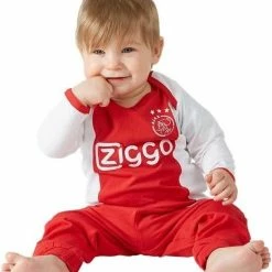 AFC Ajax Ajax Baby Pyjama - Wit/rood - Maat 62/68