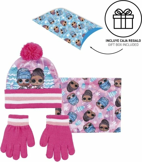 L.o.l. Surprise! Winterset Meisjes Acryl Roze 3-delig One-size 3 L.o.l. Surprise! Winterset Meisjes Acryl Roze 3-delig One-size