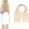 Kitti 3-Delig Winter Set | Muts (Beanie) Met Fleecevoering - Sjaal - Handschoenen | 0-18 Maanden Baby Jongens | K22150-07-03 | Cream 1 Kitti 3-Delig Winter Set | Muts (Beanie) Met Fleecevoering - Sjaal - Handschoenen | 0-18 Maanden Baby Jongens | K22150-07-03 | Cream -JACK & JONES JUNIOR winkel 550x631 2