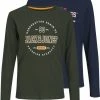 JACK & JONES JUNIOR JACK&JONES JUNIOR JJSTAMP TEE LS CREW NECK 2PK MP JNR Jongens T-shirt - Maat 152 -JACK & JONES JUNIOR winkel 550x645