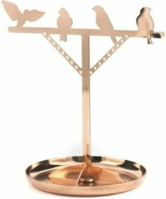 Kikkerland Sieradenhouder - Sieradenboom Met Vogels - Geschikt Voor Oorbellen / Kettingen / Armbanden - Koper 5 Kikkerland Sieradenhouder - Sieradenboom Met Vogels - Geschikt Voor Oorbellen / Kettingen / Armbanden - Koper - Afbeelding 3