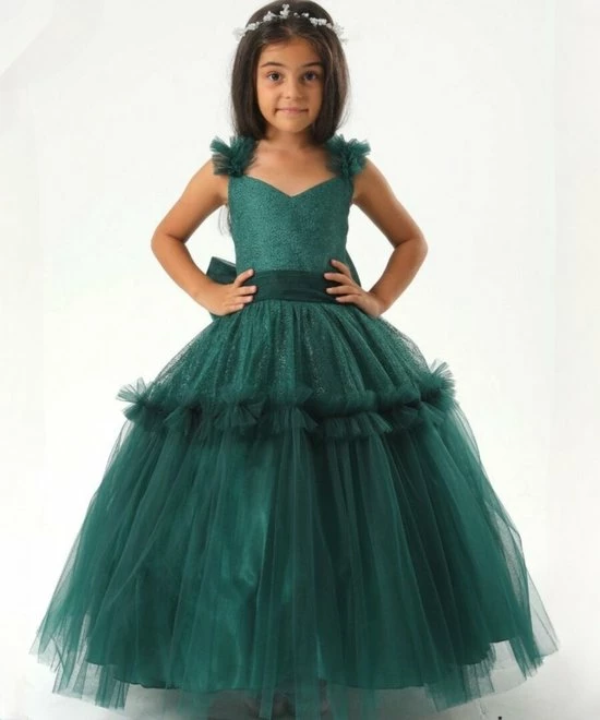 Meetje-Pettiskirts Prinsessenjurk Luxe - Groen - Kerstjurk - Baljurk - Kindergalajurk Wijdt En Lang 104-110 2 Meetje-Pettiskirts Prinsessenjurk Luxe - Groen - Kerstjurk - Baljurk - Kindergalajurk Wijdt En Lang 104-110