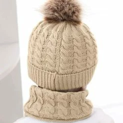 Alternative view of Little Koekies - Baby Wintermuts & Colsjaal Beige 0-1 Jaar - Newborn Wintermuts - Baby Beanie