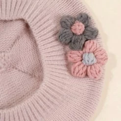 Alternative view of Fabs World Kinder Baret Roze Met Bloemen