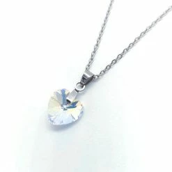 Alternative view of Ketting Meisje- Diamant- Hart- Wit- Zilver- Kind- LiLaLove