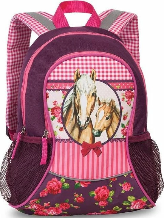 Fabrizio Rugzak Paarden 35 X 27 X 15 Cm - Paars 3 Fabrizio Rugzak Paarden 35 X 27 X 15 Cm - Paars