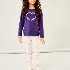Alternative view of NAME IT NKFNIGHTSET PURPLE HEART NOOS Meisjes Nacht Setje - Maat 122/128