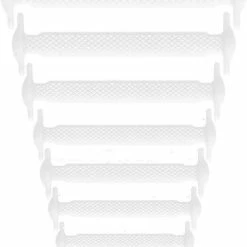 Alternative view of Merkloos Elastische Veters - Siliconen - Set Van 2 X 8 Stuks - Voor Volwassenen / Kinds / Kinderen - Schoenveters Elastiek - Voor 1 Paar Schoenen - Wit