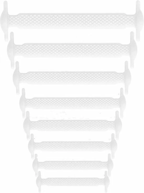 Merkloos Elastische Veters - Siliconen - Set Van 2 X 8 Stuks - Voor Volwassenen / Kinds / Kinderen - Schoenveters Elastiek - Voor 1 Paar Schoenen - Wit 4 Merkloos Elastische Veters - Siliconen - Set Van 2 X 8 Stuks - Voor Volwassenen / Kinds / Kinderen - Schoenveters Elastiek - Voor 1 Paar Schoenen - Wit - Afbeelding 2