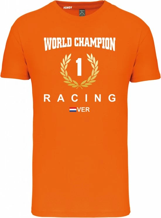 Vundy T-shirt Kinderen Krans World Champion 2022 | Max Verstappen / Red Bull Racing / Formule 1 Fan | Wereldkampioen | Oranje | Maat 164 3 Vundy T-shirt Kinderen Krans World Champion 2022 | Max Verstappen / Red Bull Racing / Formule 1 Fan | Wereldkampioen | Oranje | Maat 164