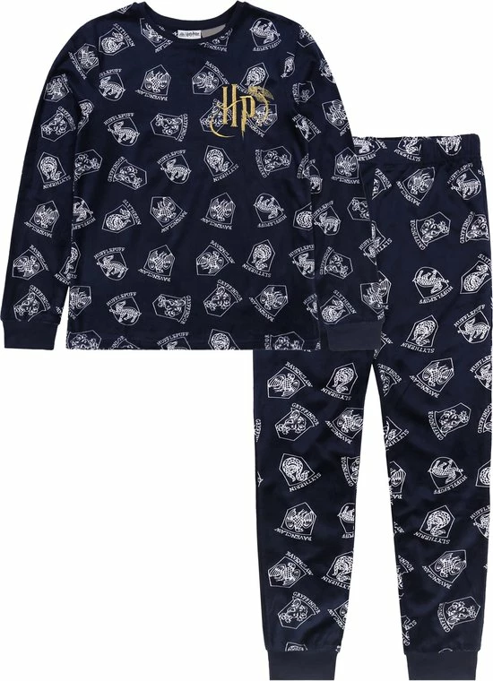Harry Potter - Velours Pyjama Voor Jongens Met Lange Mouwen, Marineblauw / 134-140 3 Harry Potter - Velours Pyjama Voor Jongens Met Lange Mouwen, Marineblauw / 134-140