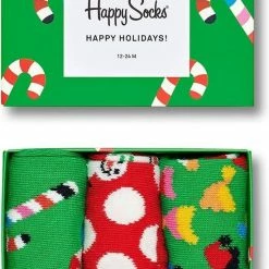 Happy Socks Sokken Kids Holiday Gift Box Groen Maat:2-4 Jaar