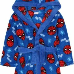 Marvel Comics Spider-man Marvel - Marineblauwe Badjas Voor Jongens, Fleece, OEKO-TEX / 116-128