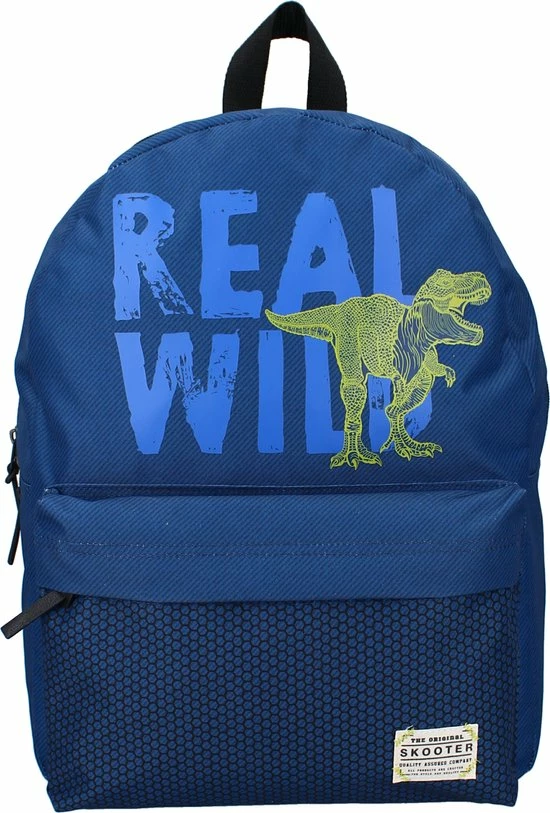 Skooter New Adventures Rugzak Schooltas Jongen - Blauw - Dino 3 Skooter New Adventures Rugzak Schooltas Jongen - Blauw - Dino