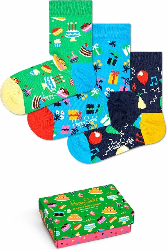 Happy Socks Kids Birthday Party Giftbox - Maat 12-24M 3 Happy Socks Kids Birthday Party Giftbox - Maat 12-24M
