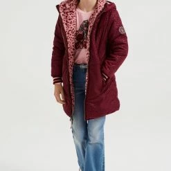 Alternative view of WE Fashion Meisjes Reversible Parka Met Dessin En Imitatiebont - Maat 146/152