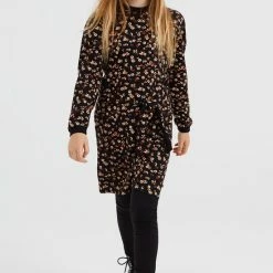 Alternative view of WE Fashion Meisjes Jurk Met Dessin En Strikceintuur