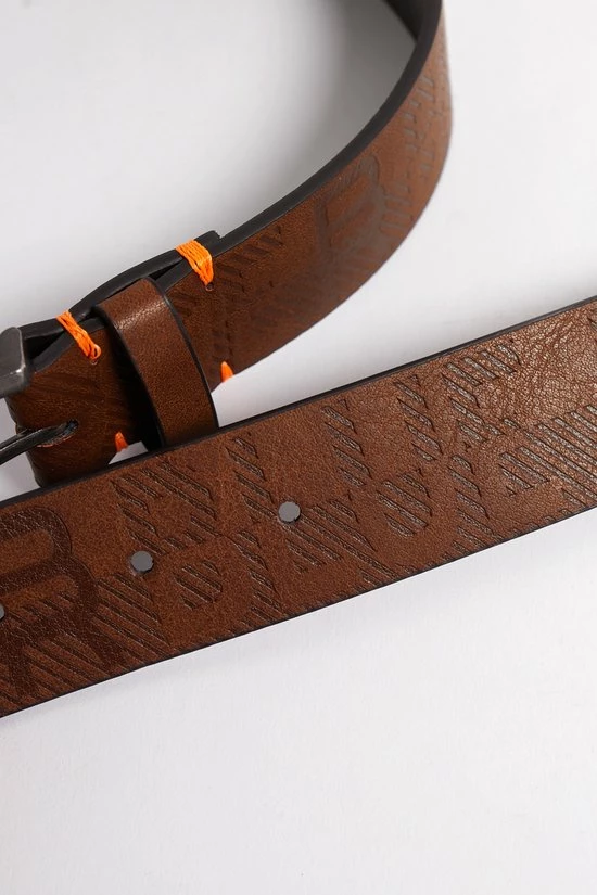 WE Fashion Jongens Riem Met Dessin - Bruin - 65 Cm 4 WE Fashion Jongens Riem Met Dessin - Bruin - 65 Cm - Afbeelding 2