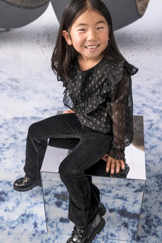 WE Fashion Meisjes Velvet Flared Legging Van Ribstof - Maat 116 10 WE Fashion Meisjes Velvet Flared Legging Van Ribstof - Maat 116 - Afbeelding 8