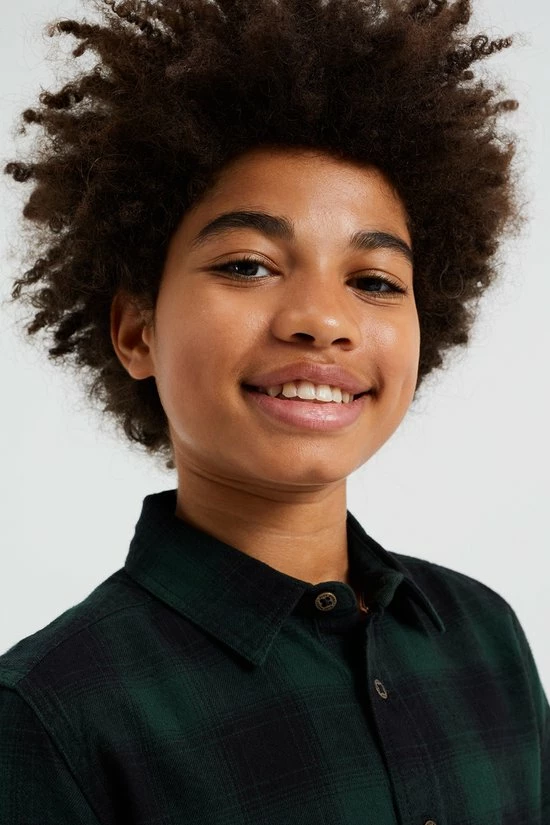 WE Fashion Jongens Geruit Overhemd - Donkergroen - Maat 110/116 7 WE Fashion Jongens Geruit Overhemd - Donkergroen - Maat 110/116 - Afbeelding 5