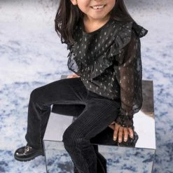 WE Fashion Meisjes Velvet Flared Legging Van Ribstof - Maat 104 -JACK & JONES JUNIOR winkel 550x825 66