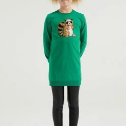 Alternative view of WE Fashion Meisjes Jurk Met Pailletten Applicatie En Embroidery - Maat 122/128